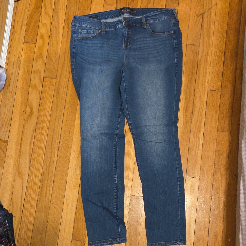 Torrid Dark Blue Skinny Jeans Size 18 Tall